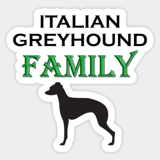 Italian Greyhound Family Sticker